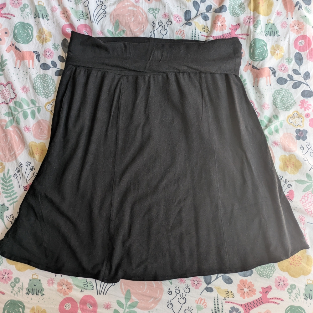 Prana Classic Black A-Line Skirt